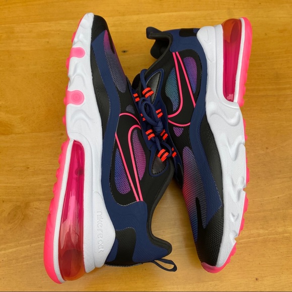 Nike Air Max 270 React SE Navy Black  Women's Shoe - Picture 2 of 4